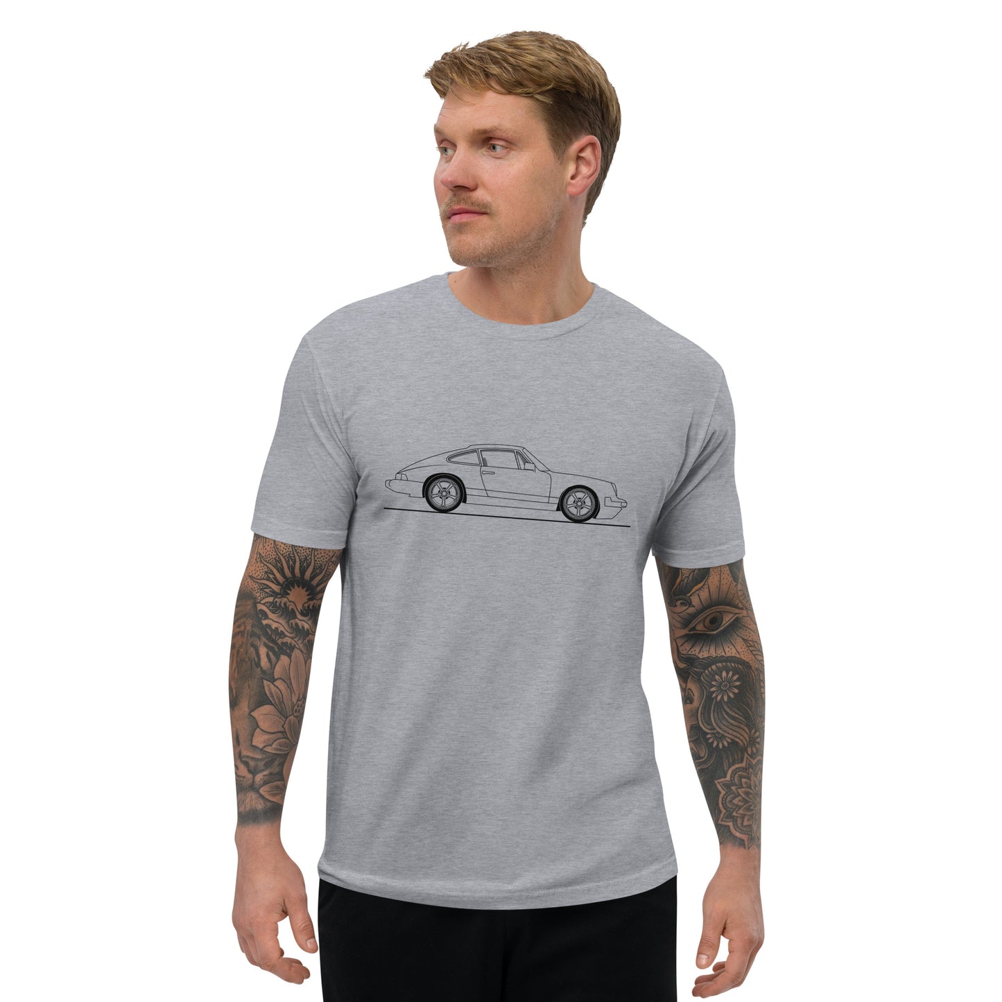Classic Porsche Hand Drawn Short Sleeve - Light colors – Merch (view 3)