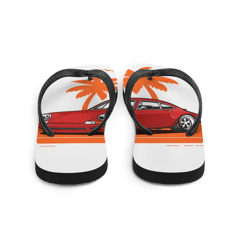 Red Automotive Flip-Flops