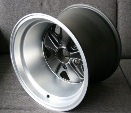 Porsche 911 11x15 Fuchs-Style Wheel - Matte Black / Diamond-Cut Lip